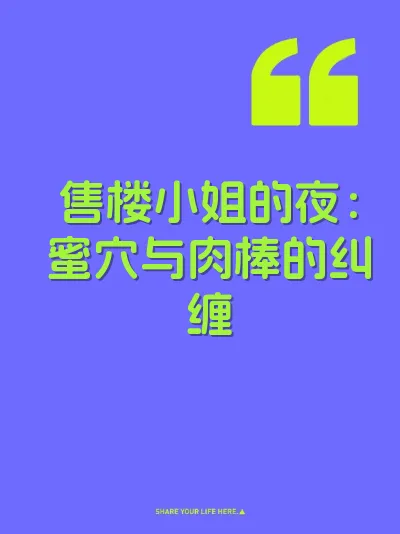售楼小姐的夜：蜜穴与肉棒的纠缠 封面