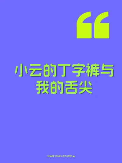小云的丁字裤与我的舌尖 封面