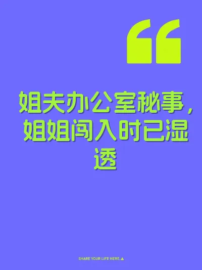 姐夫办公室秘事，姐姐闯入时已湿透 封面