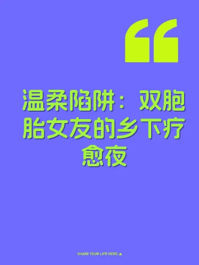 温柔陷阱：双胞胎女友的乡下疗愈夜 封面