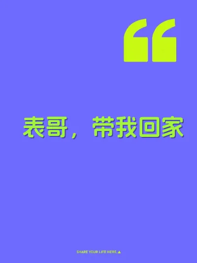 表哥，带我回家 封面