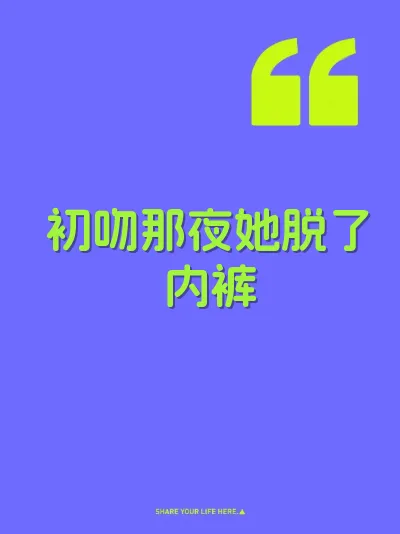 初吻那夜她脱了内裤 封面