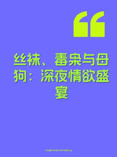 丝袜、毒枭与母狗：深夜情欲盛宴 封面