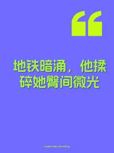 地铁暗涌，他揉碎她臀间微光 封面