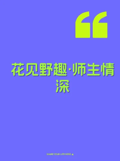 花见野趣·师生情深 封面