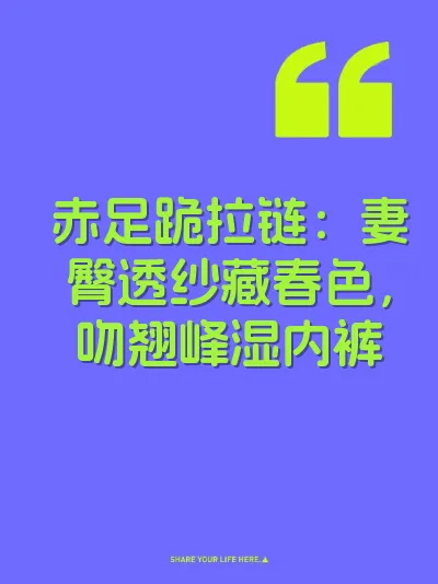 赤足跪拉链：妻臀透纱藏春色，吻翘峰湿内裤 封面