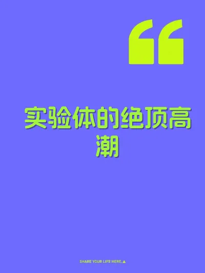实验体的绝顶高潮 封面