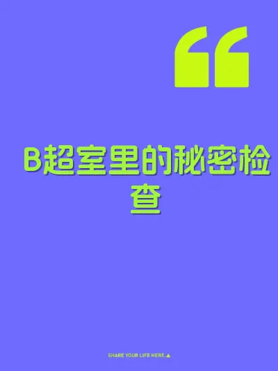 B超室里的秘密检查 封面
