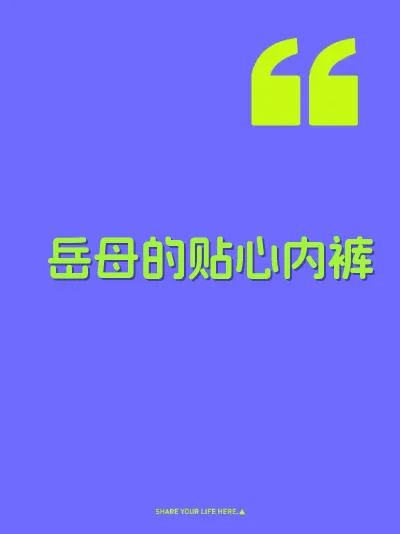 岳母的贴心内裤 封面