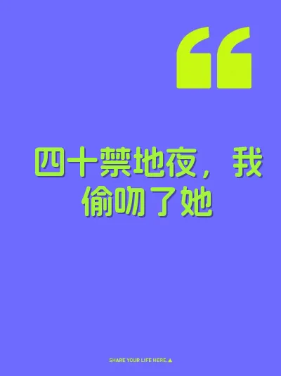 四十禁地夜，我偷吻了她 封面