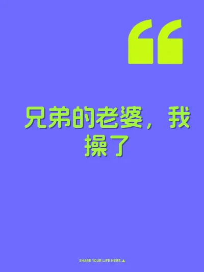 兄弟的老婆，我操了 封面