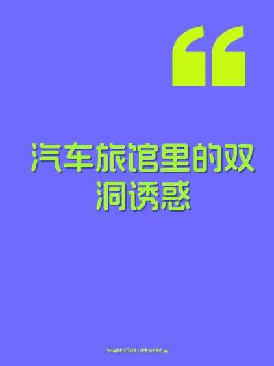 汽车旅馆里的双洞诱惑 封面