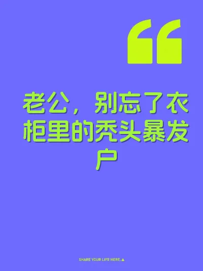 老公，别忘了衣柜里的秃头暴发户 封面