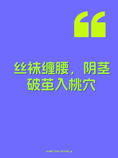 丝袜缠腰，阴茎破茧入桃穴 封面