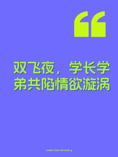 双飞夜，学长学弟共陷情欲漩涡 封面