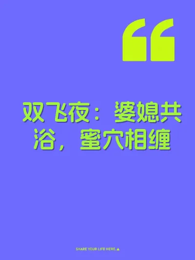 双飞夜：婆媳共浴，蜜穴相缠 封面