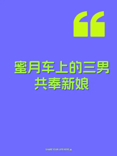 蜜月车上的三男共奉新娘 封面