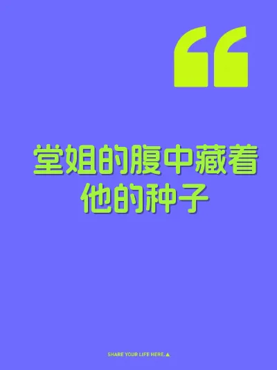 堂姐的腹中藏着他的种子 封面