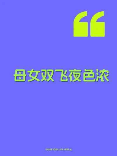 母女双飞夜色浓 封面