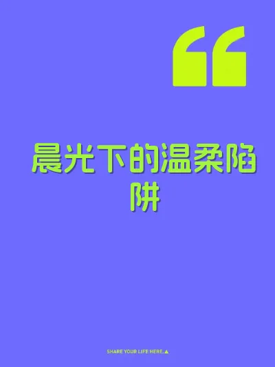 晨光下的温柔陷阱 封面