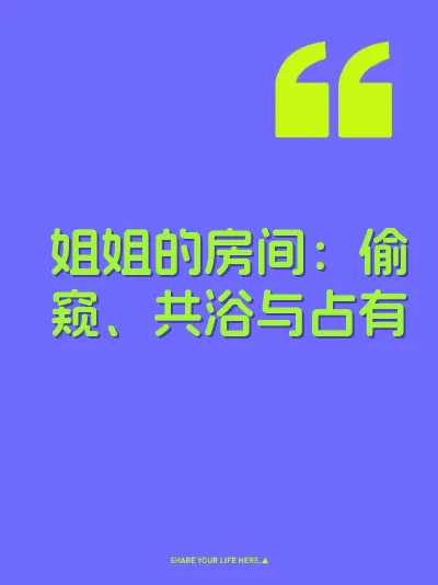 姐姐的房间：偷窥、共浴与占有 封面