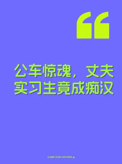 公车惊魂，丈夫实习生竟成痴汉 封面