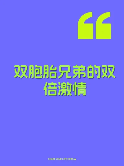 双胞胎兄弟的双倍激情