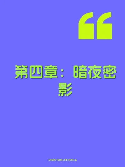 第四章：暗夜密影 封面