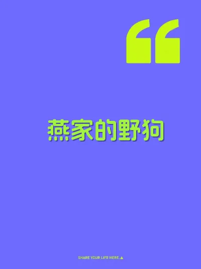 燕家的野狗 封面