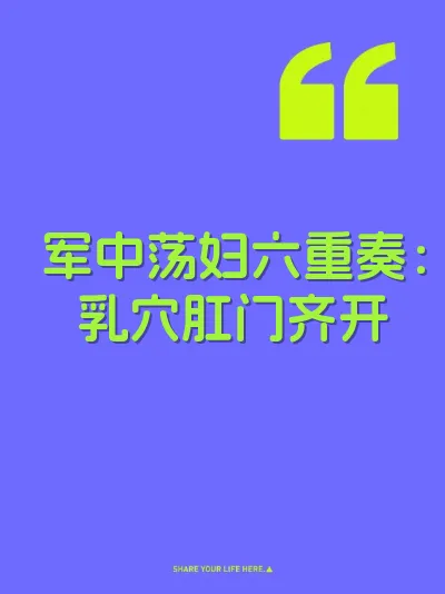 军中荡妇六重奏：乳穴肛门齐开 封面