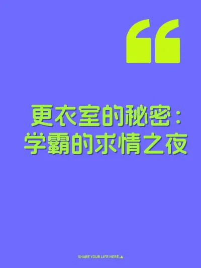 更衣室的秘密：学霸的求情之夜 封面