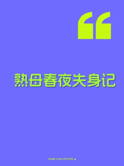 熟母春夜失身记 封面