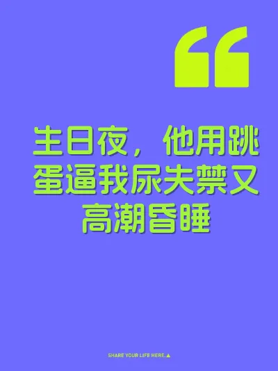 生日夜，他用跳蛋逼我尿失禁又高潮昏睡 封面