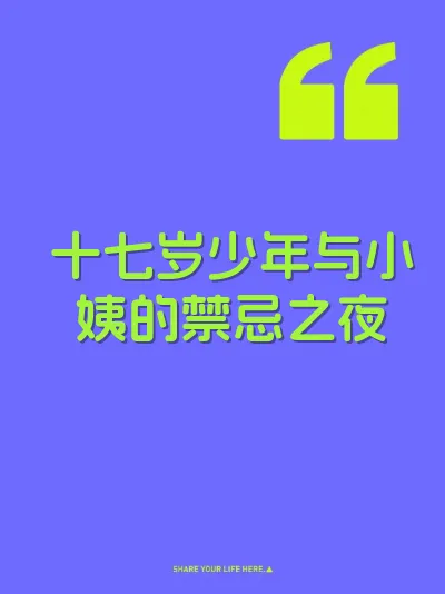 十七岁少年与小姨的禁忌之夜 封面