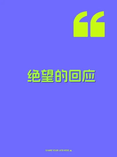绝望的回应 封面