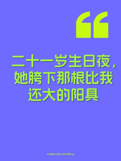 二十一岁生日夜，她胯下那根比我还大的阳具 封面