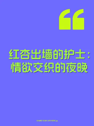 红杏出墙的护士：情欲交织的夜晚 封面