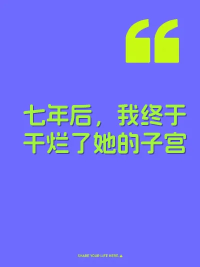 七年后，我终于干烂了她的子宫 封面