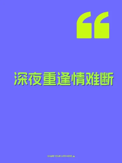 深夜重逢情难断