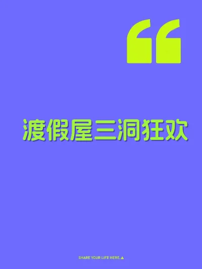 渡假屋三洞狂欢 封面