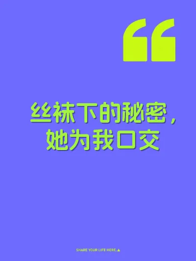 丝袜下的秘密，她为我口交 封面