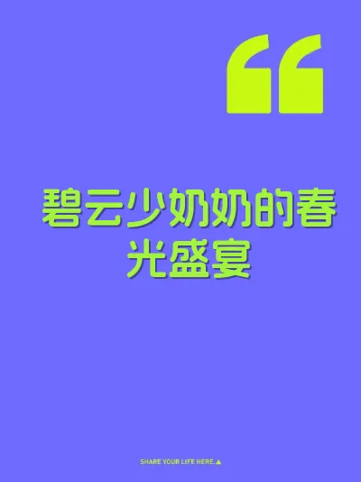 碧云少奶奶的春光盛宴 封面
