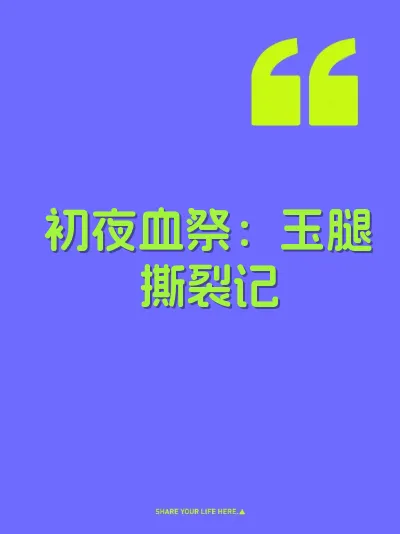 初夜血祭：玉腿撕裂记 封面
