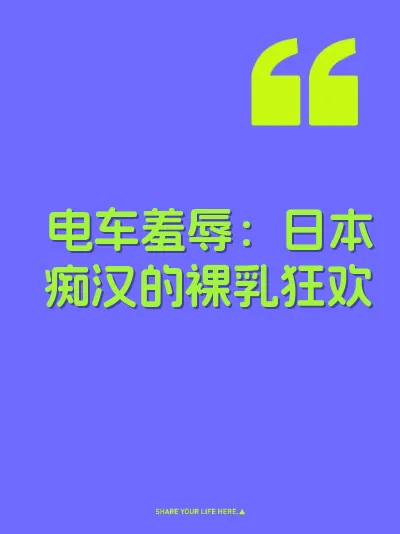 电车羞辱：日本痴汉的裸乳狂欢 封面