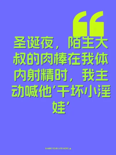 圣诞夜，陌生大叔的肉棒在我体内射精时，我主动喊他‘干坏小淫娃’ 封面