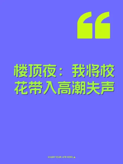 楼顶夜：我将校花带入高潮失声 封面