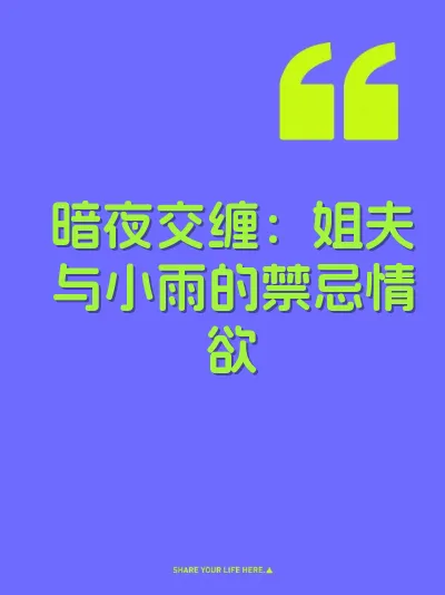暗夜交缠：姐夫与小雨的禁忌情欲 封面
