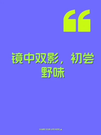 镜中双影，初尝野味 封面