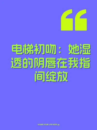 电梯初吻：她湿透的阴唇在我指间绽放 封面