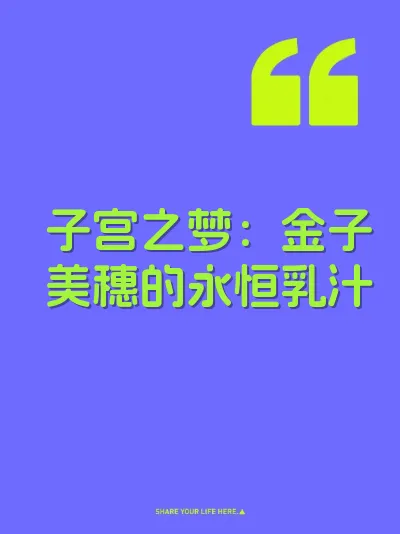 子宫之梦：金子美穗的永恒乳汁 封面